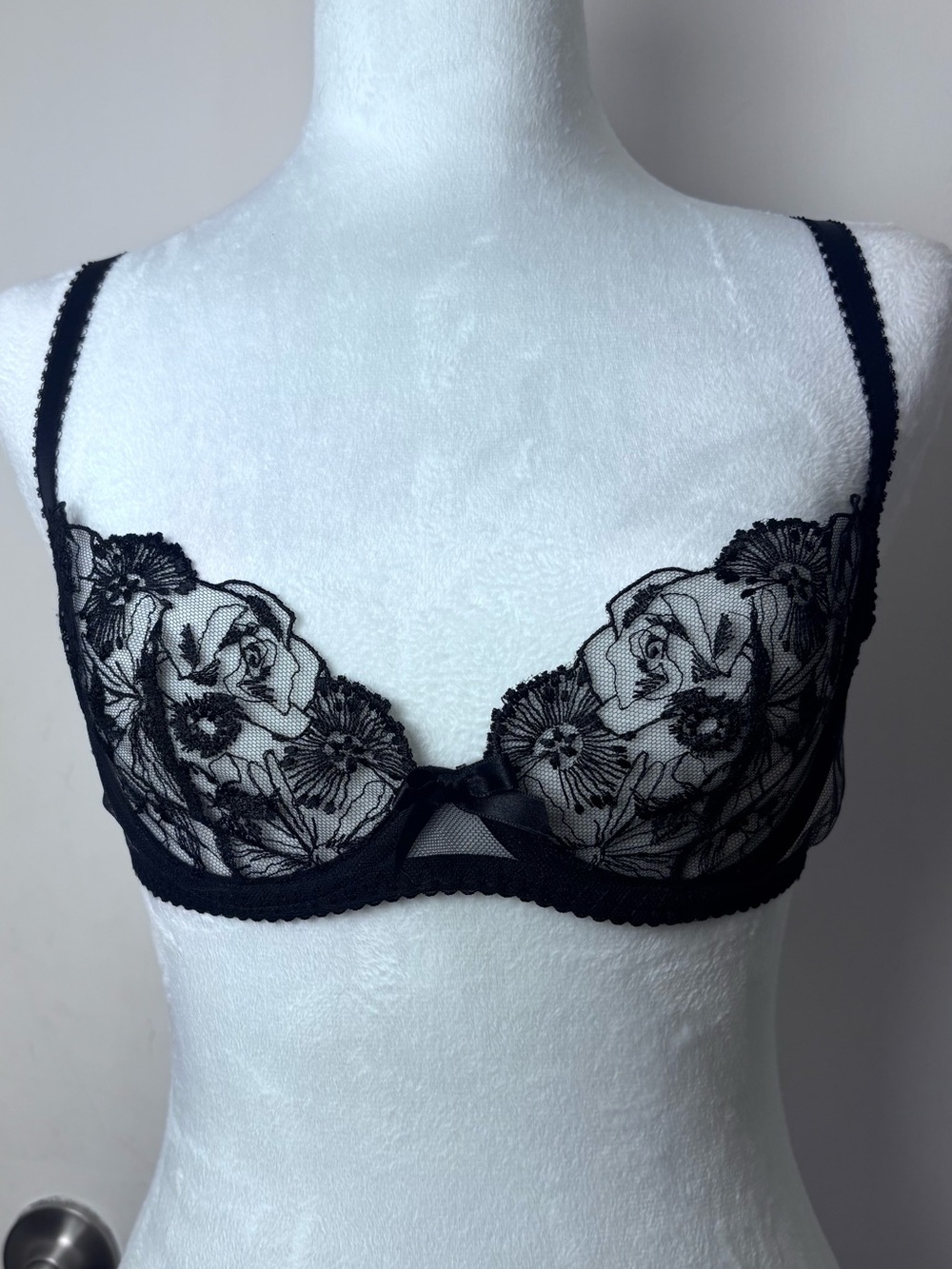 Agent Provocateur - JAYCE Black Floral Lace Underwire Bra